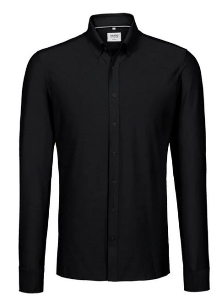 Unisex leichtes Stretch Hemd schwarz Iwis